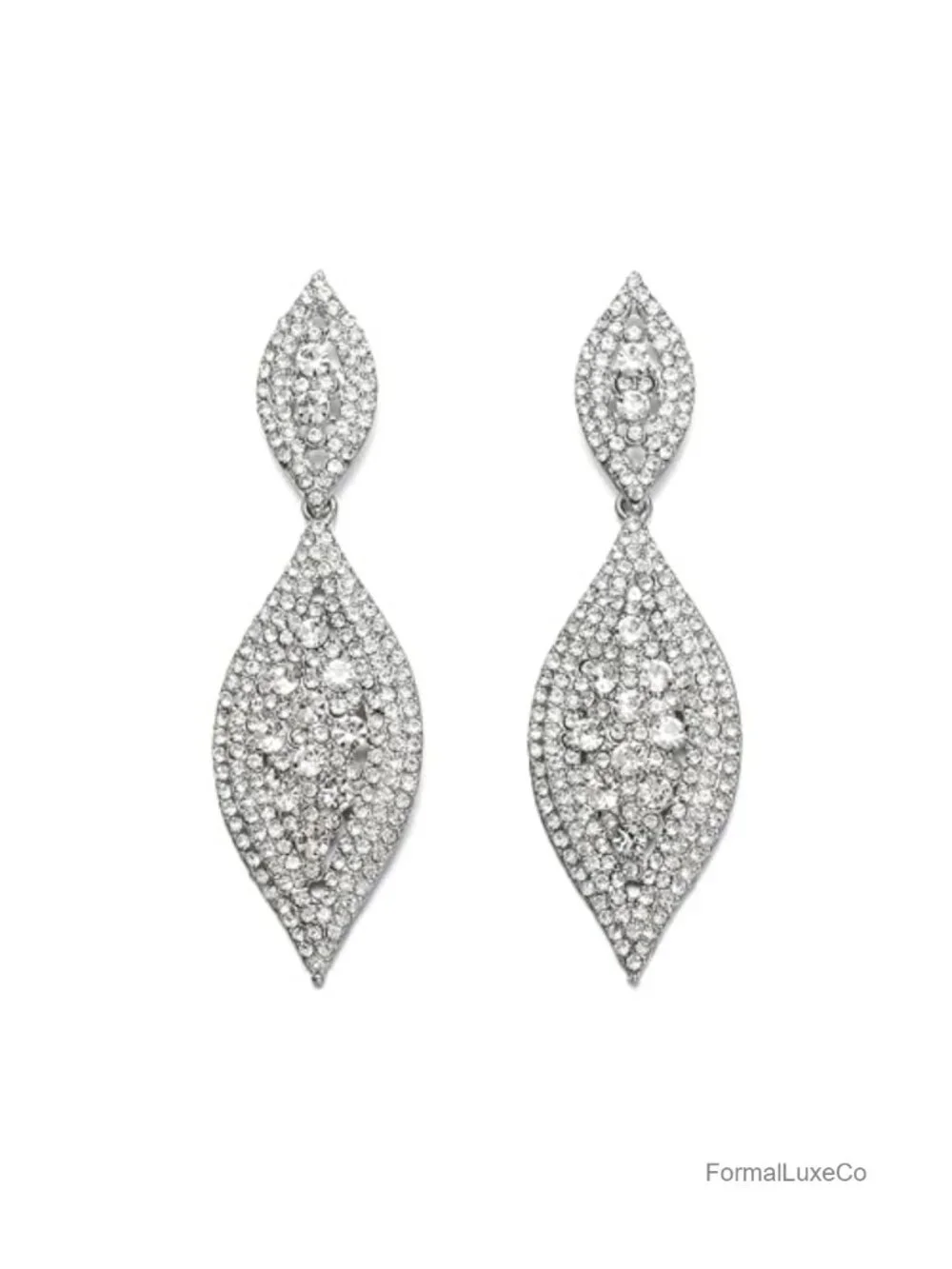 Rhinestone Crystal Drop Dangle Chandelier Earrings for Wedding Bride